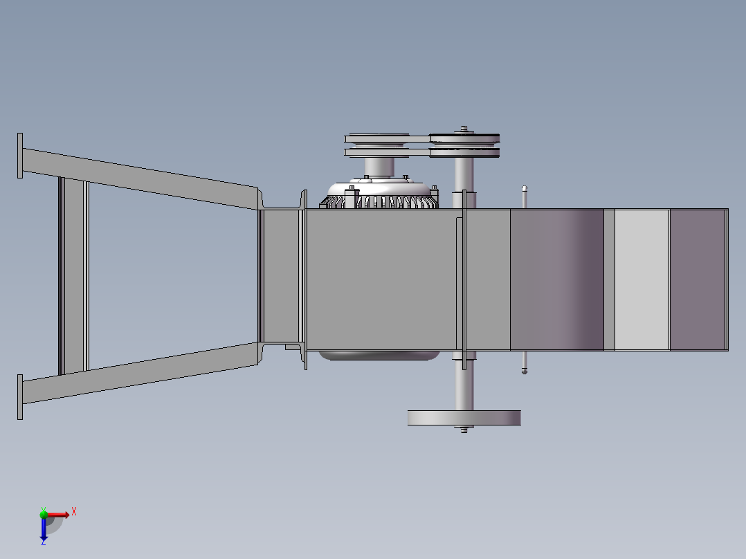 粉碎机3D图纸（带工程图） H721俯视图