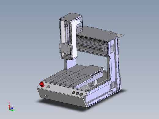 K964点胶机三轴结构平台同步轮步进电机驱动内含整套工程图