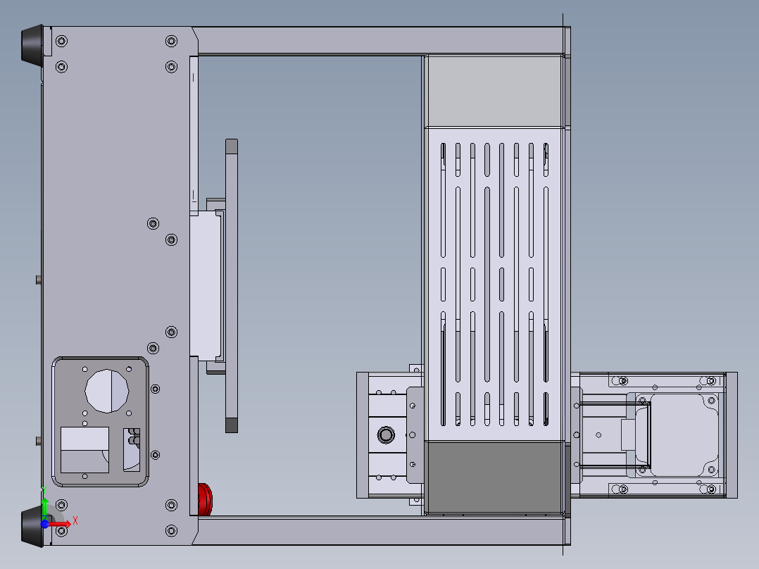K964点胶机三轴结构平台同步轮步进电机驱动内含整套工程图前视图