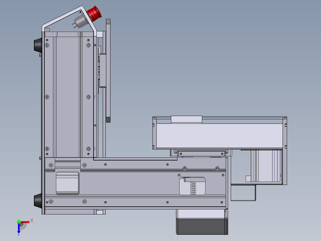 K964点胶机三轴结构平台同步轮步进电机驱动内含整套工程图俯视图