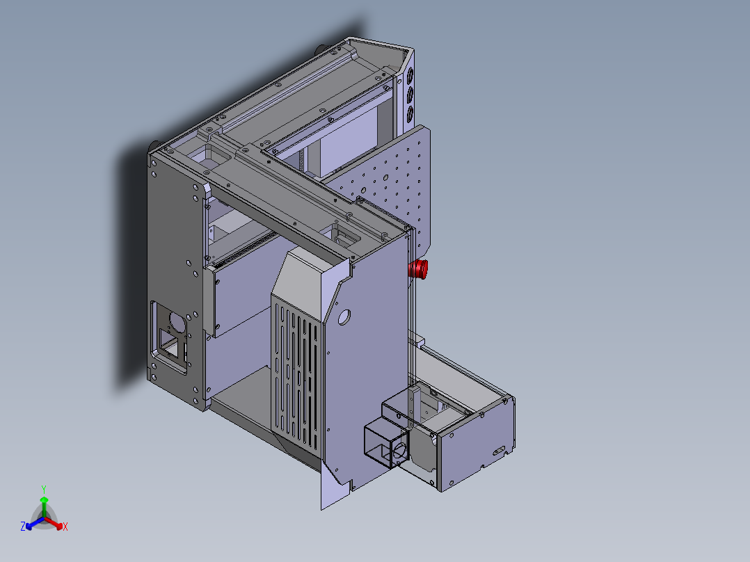 K964点胶机三轴结构平台同步轮步进电机驱动内含整套工程图正等轴测图