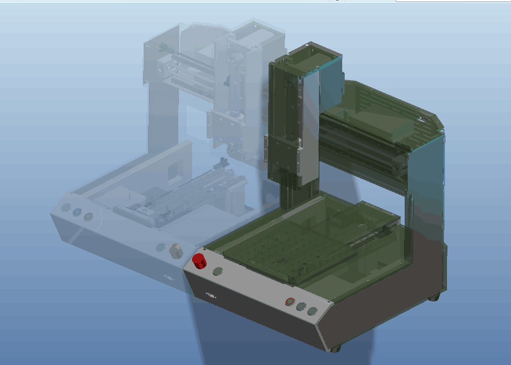 K964点胶机三轴结构平台同步轮步进电机驱动内含整套工程图