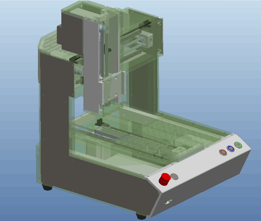K964点胶机三轴结构平台同步轮步进电机驱动内含整套工程图