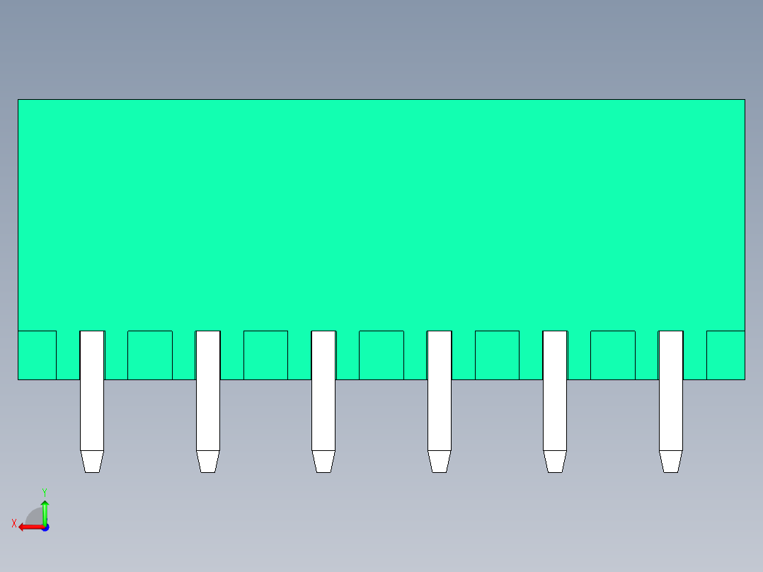 DEGSON 2EDG 系列 5.0mm 可插拔接线端子组-2EDGVC-5.0-06P-14-00AH后视图