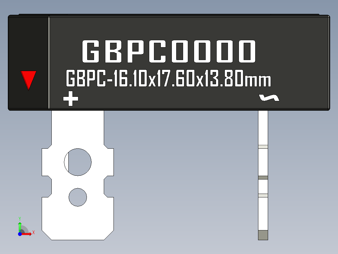 桥式整流器-GBPC_Min_Size_Low_Profile前视图