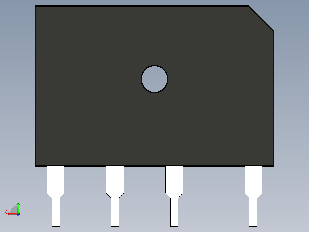桥式整流器-RBV25.STEP后视图