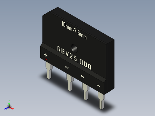 桥式整流器-RBV25.STEP正等轴测缩略图