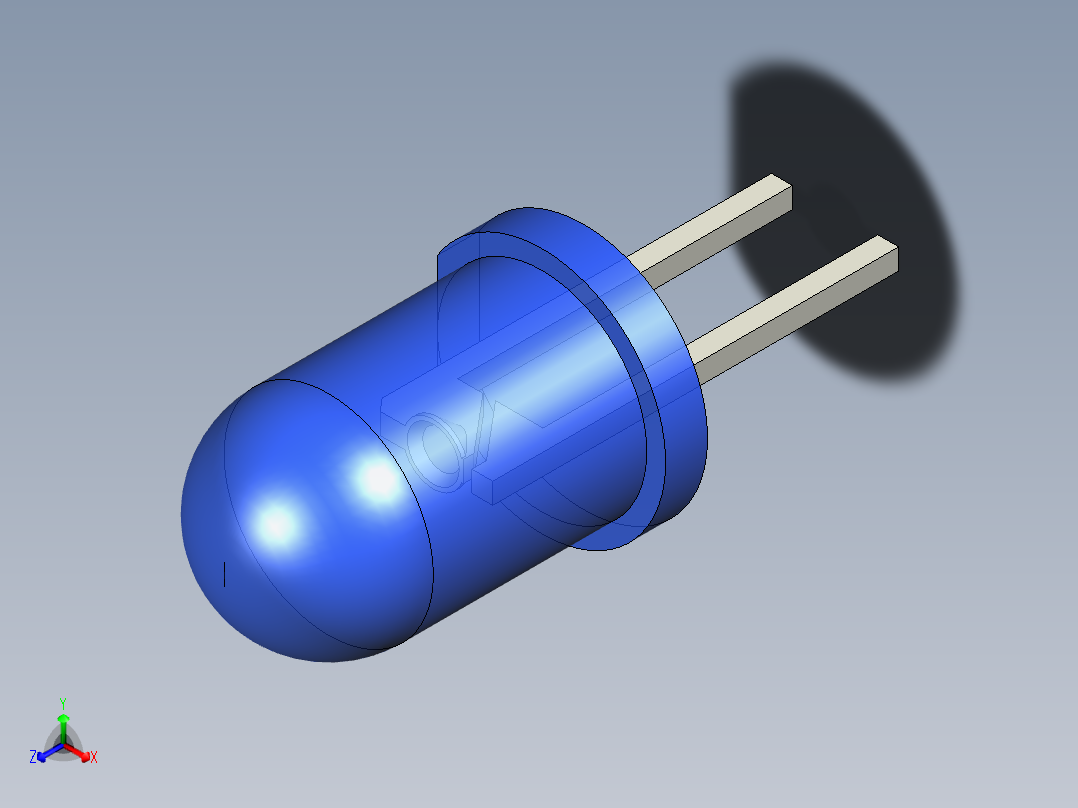 LED_Round_Blue_D5.0mm主视图