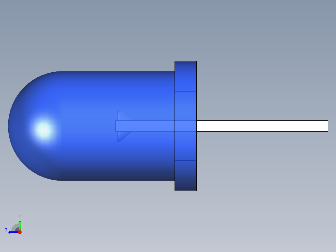 LED_Round_Blue_D5.0mm右视图
