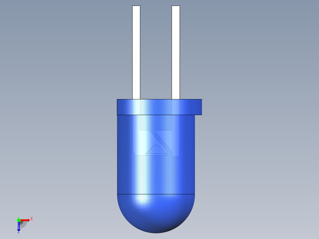 LED_Round_Blue_D5.0mm俯视图