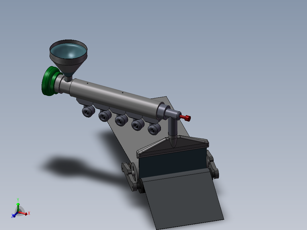 塑料薄膜挤出机结构模型3D图纸 Solidworks设计