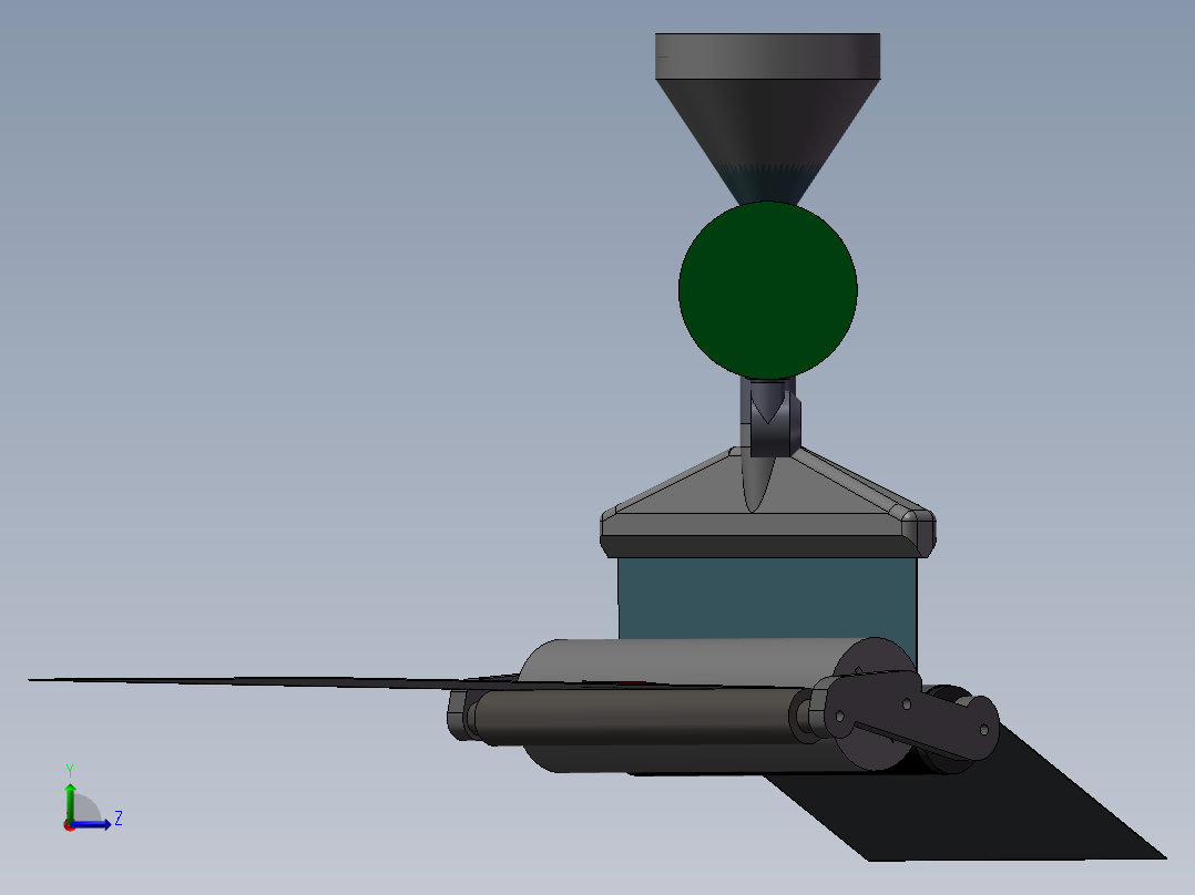 塑料薄膜挤出机结构模型3D图纸 Solidworks设计左视图