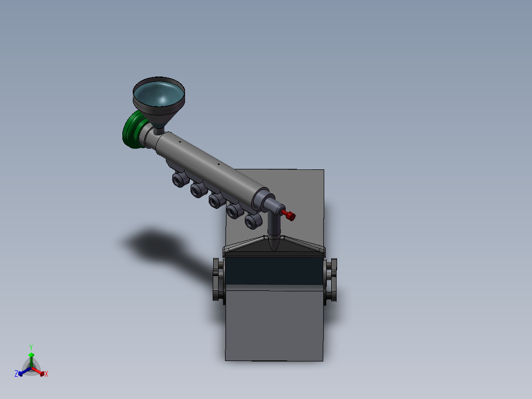 塑料薄膜挤出机结构模型3D图纸 Solidworks设计正等轴测图