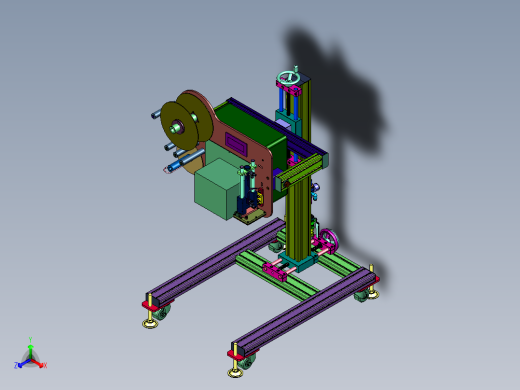线边支架式可调位置贴标机