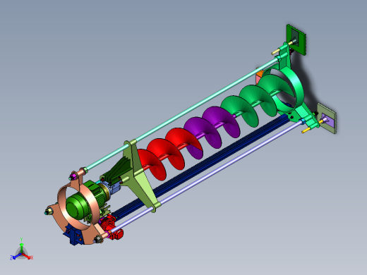 便携式轻便取样打井机正等轴测缩略图