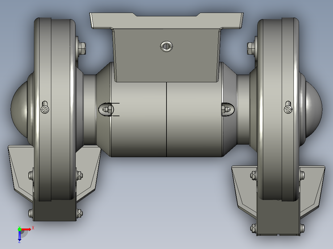 台式砂轮机俯视图