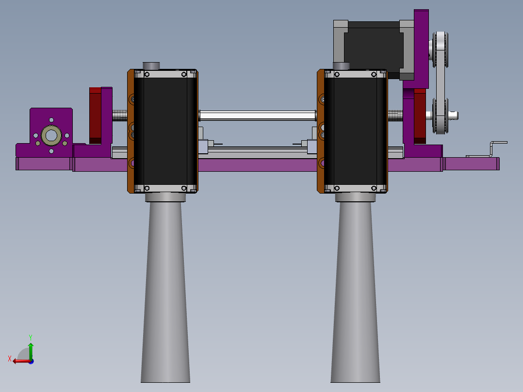 相机调整结构后视图