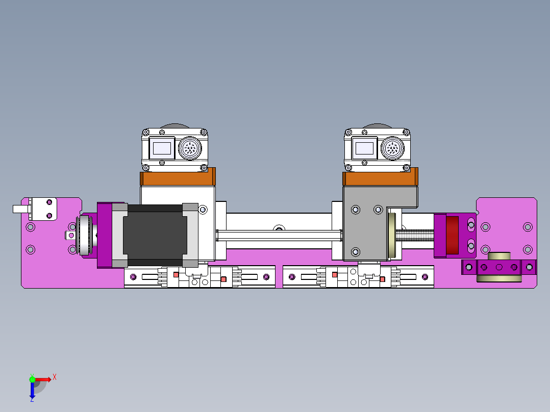 相机调整结构俯视图