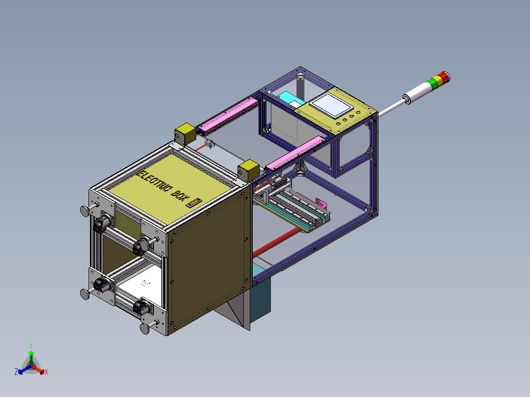 马达外壳锁螺丝机正等轴测图