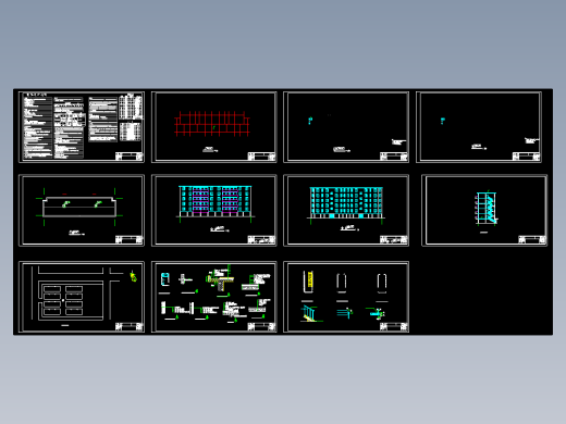 【6层】2500平米六层框架住宅楼（计算书、建筑、结构图）