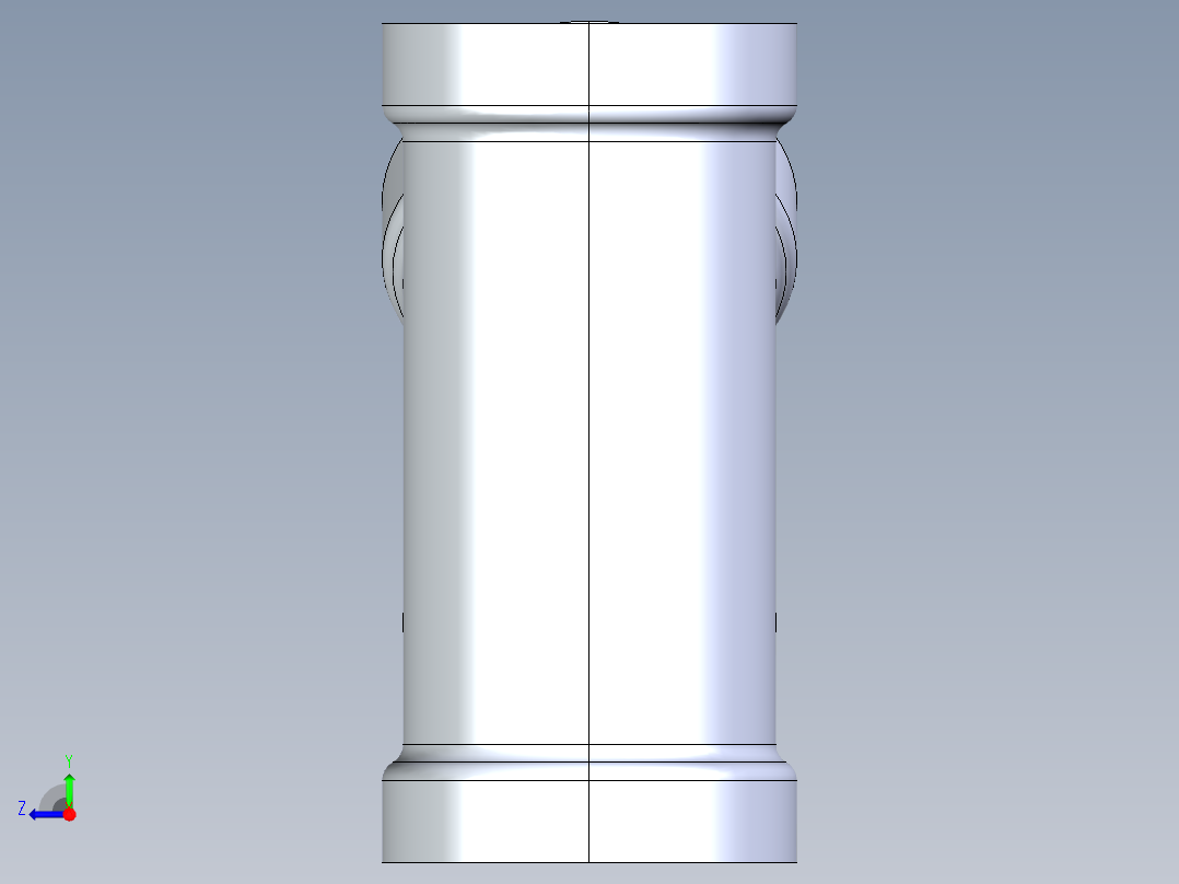 船舶管路系统S6_SeaDrainPLUS_45ReducerWye-SxSxS_37E263035_4x4x3in Sea Drain Plus - 45 Reducing Wye - SxSxS右视图