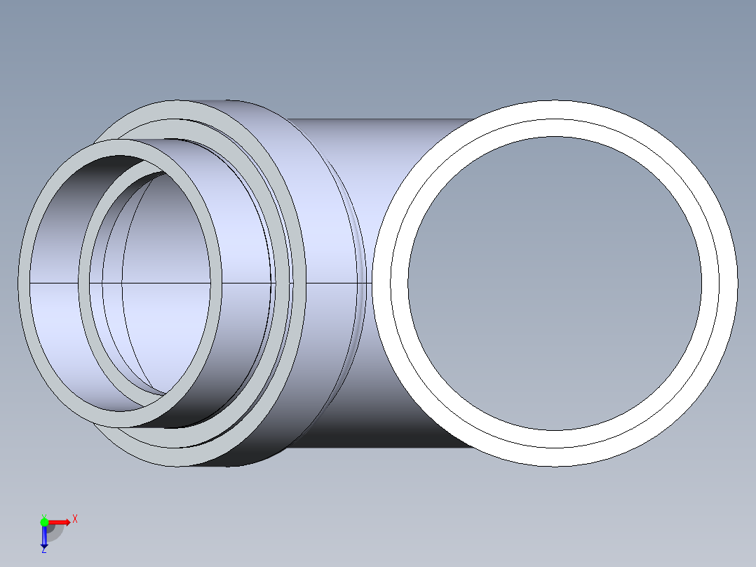 船舶管路系统S6_SeaDrainPLUS_45ReducerWye-SxSxS_37E263035_4x4x3in Sea Drain Plus - 45 Reducing Wye - SxSxS俯视图