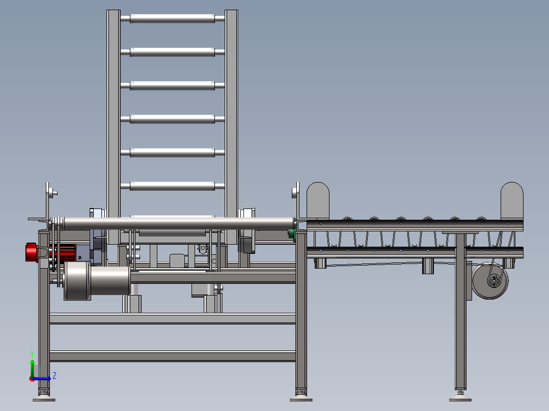 流水线九十度翻转机构设计左视图
