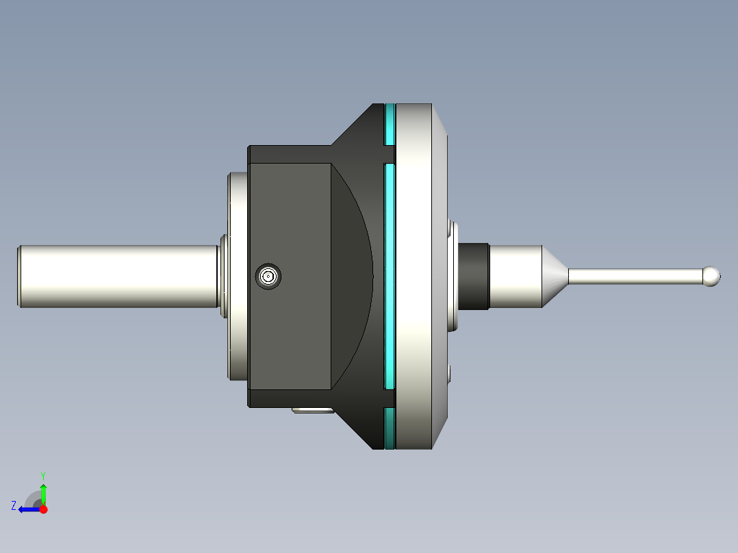 USB-C 6mm & 8mm 轴 CNC 接触式探头右视图
