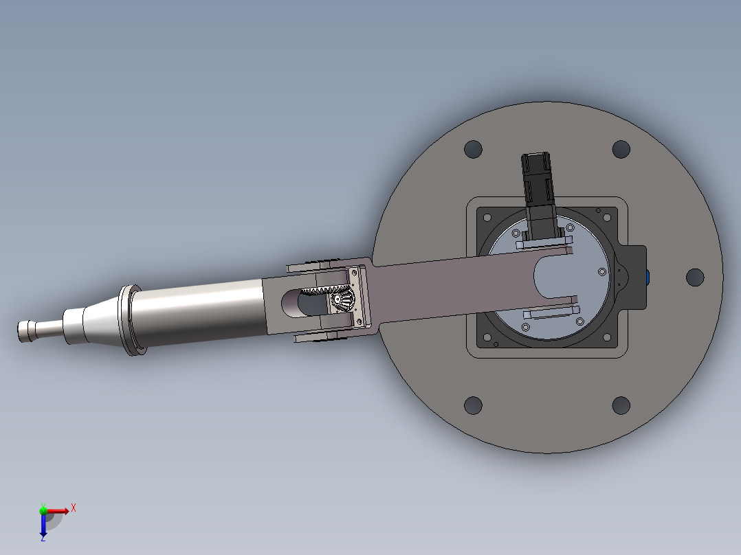 装配机械手（螺栓拆装机械臂）俯视图