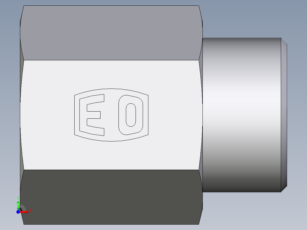卡套式工业通用硬管接头EO_Swivel_connector_GAI15LR71X前视图
