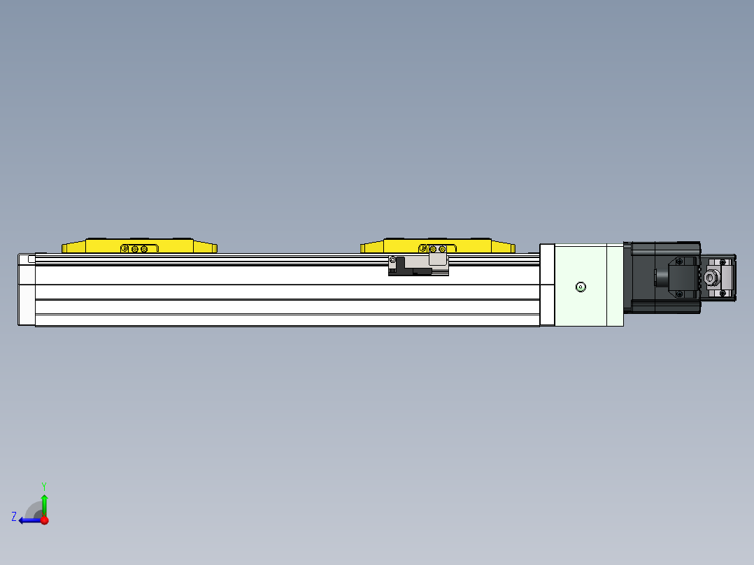 GTH内嵌丝杆全封闭GTH8S-BC-200W右视图