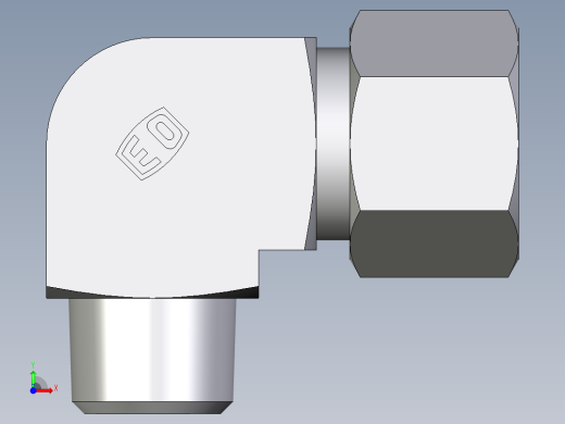 卡套式工业通用硬管接头EO_Male_stud_elbow_WE12SRCF前视缩略图