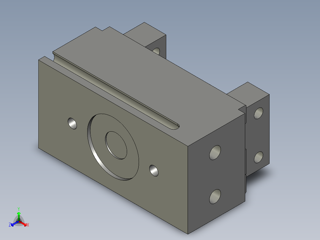 普通气爪PH08-10正等轴测图