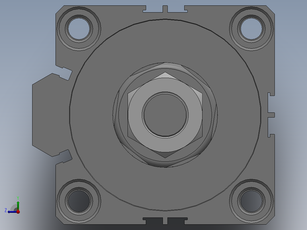 气缸TSDAJ80x120-30Bs右视图