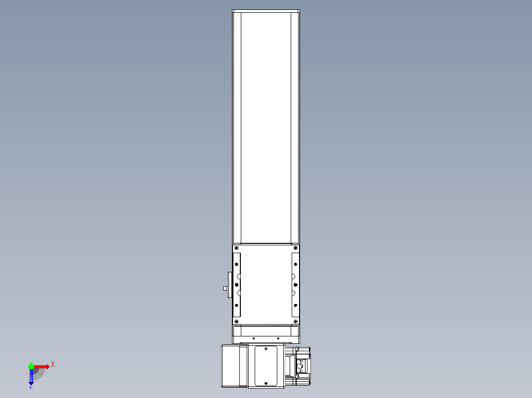 同步带全封闭直线模组TPA-HCB-105D-90-L300-LP-C-P20-N3俯视图