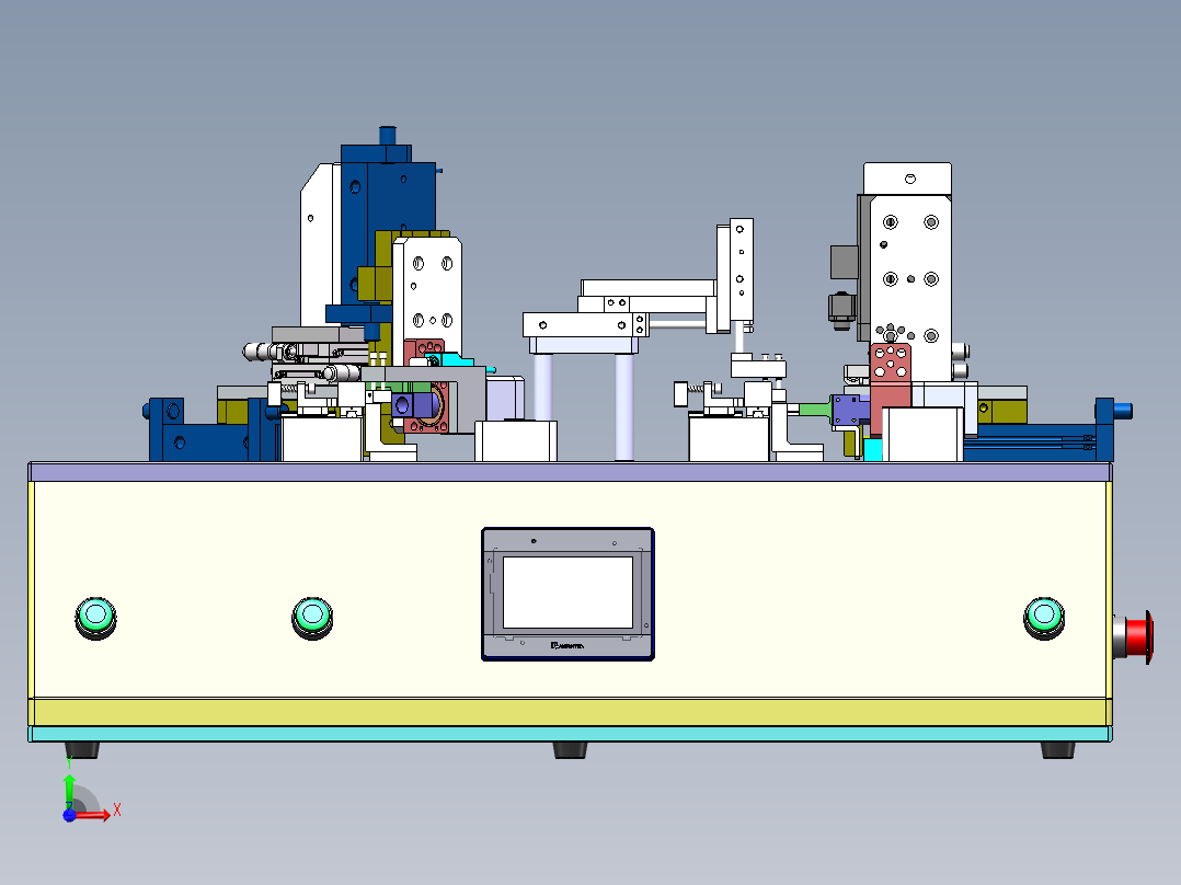 一种半自动弯折机sw18可编辑前视图