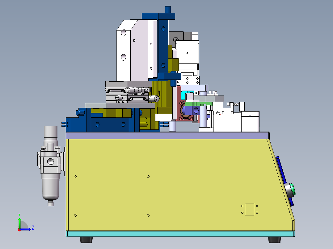 一种半自动弯折机sw18可编辑左视图