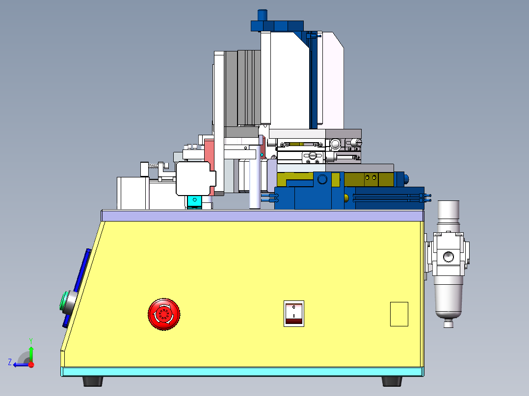 一种半自动弯折机sw18可编辑右视图