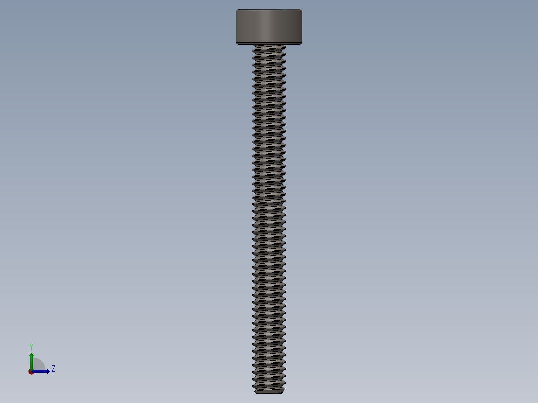 Screw_DIN_912_M2x20F_A2.SLDPRT公制内六角螺钉左视图