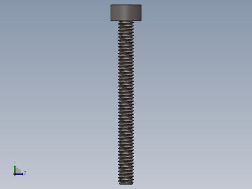 Screw_DIN_912_M2x20F_A2.SLDPRT公制内六角螺钉左视缩略图