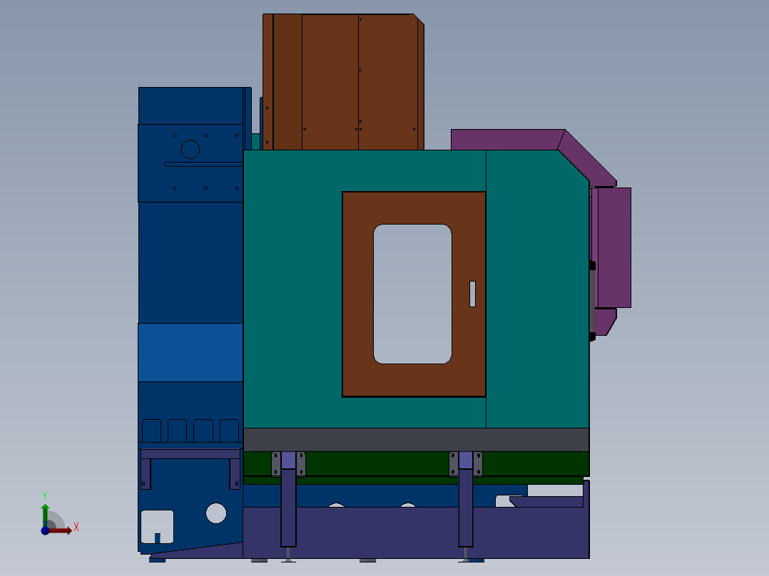 电控柜、立式加工中心1100X900前视图