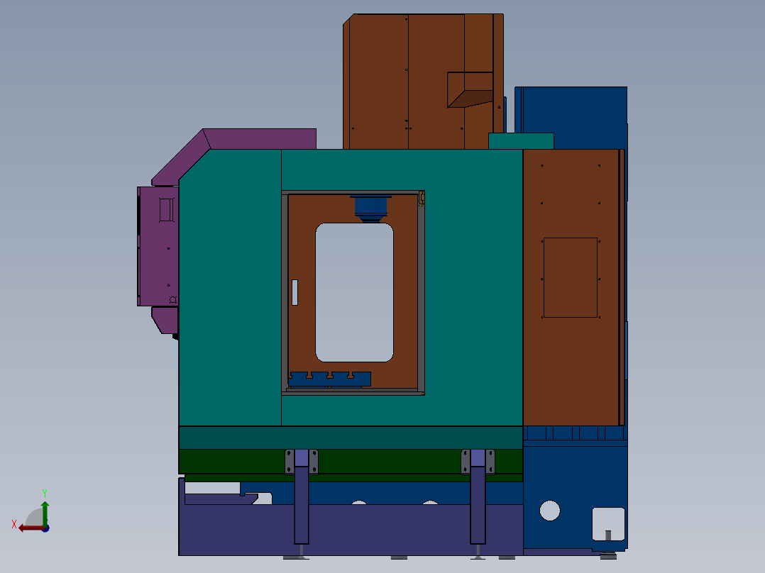 电控柜、立式加工中心1100X900后视图