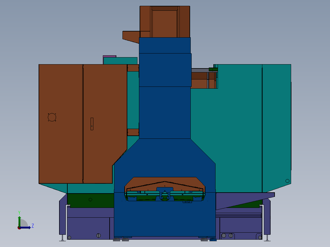 电控柜、立式加工中心1100X900左视图