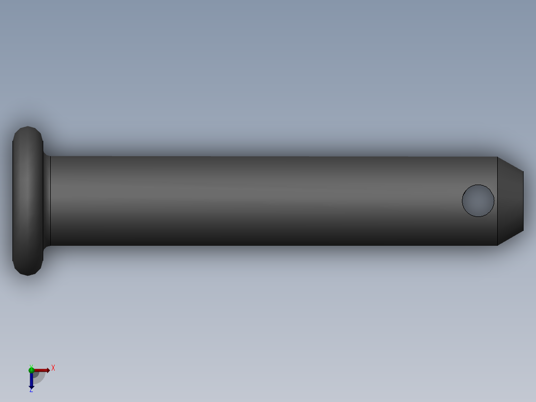 GB882-88 销轴B型6×32俯视图