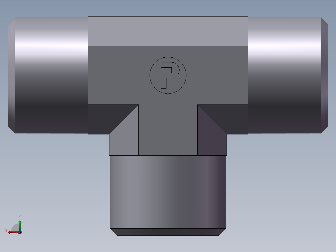 AC+AD 三通接头 T、AC-16后视图