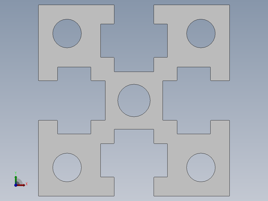 40x40鋁型材前视图