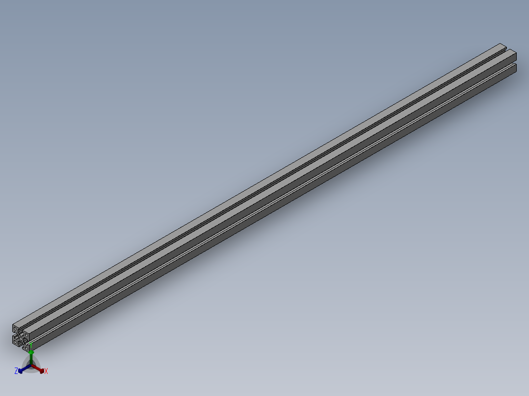 40x40鋁型材正等轴测图