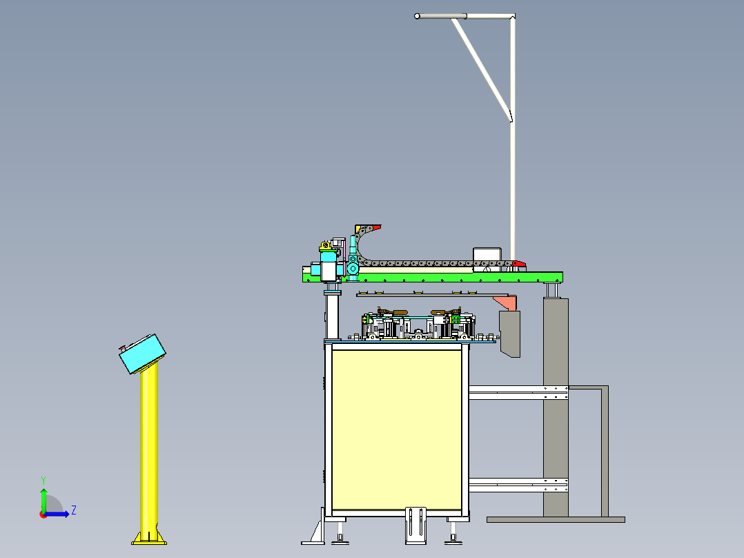 钣金件激光焊接机（双激光头焊接）左视图