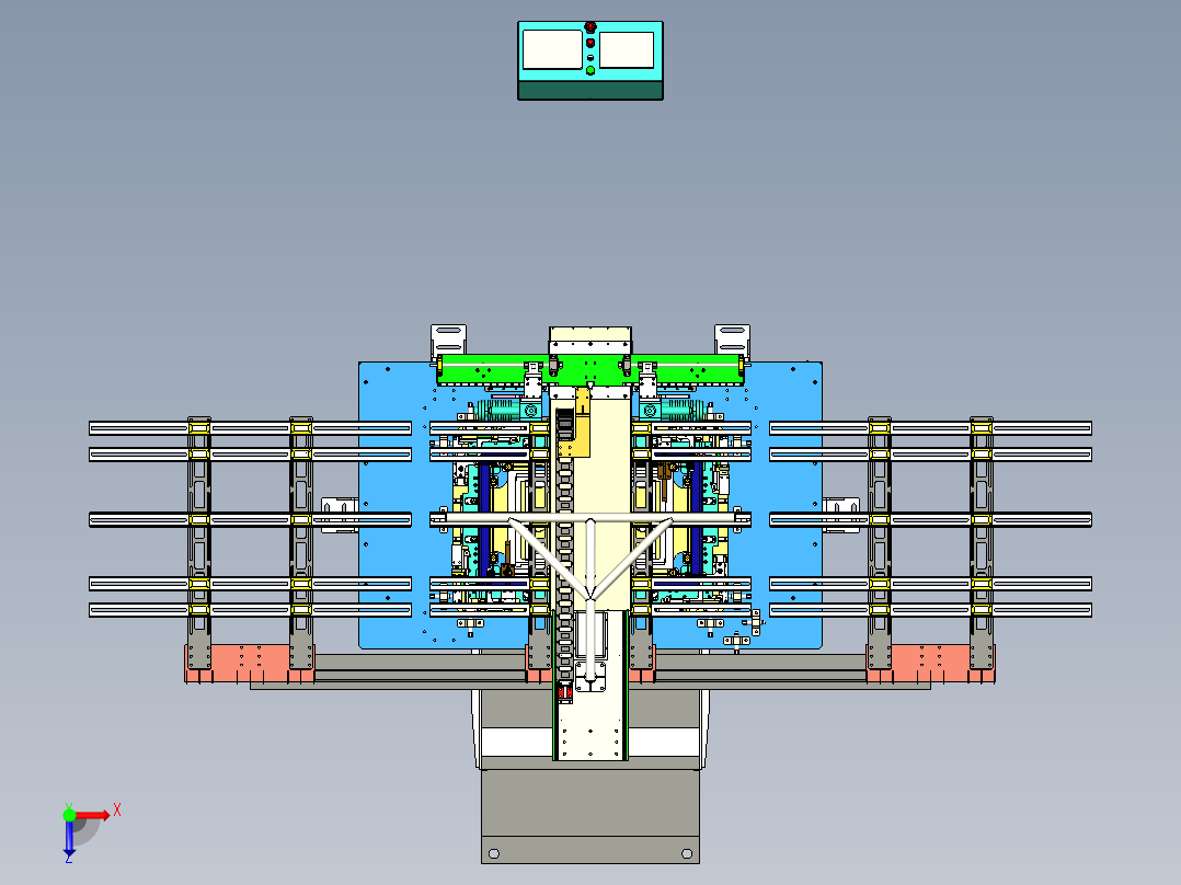 钣金件激光焊接机（双激光头焊接）俯视图
