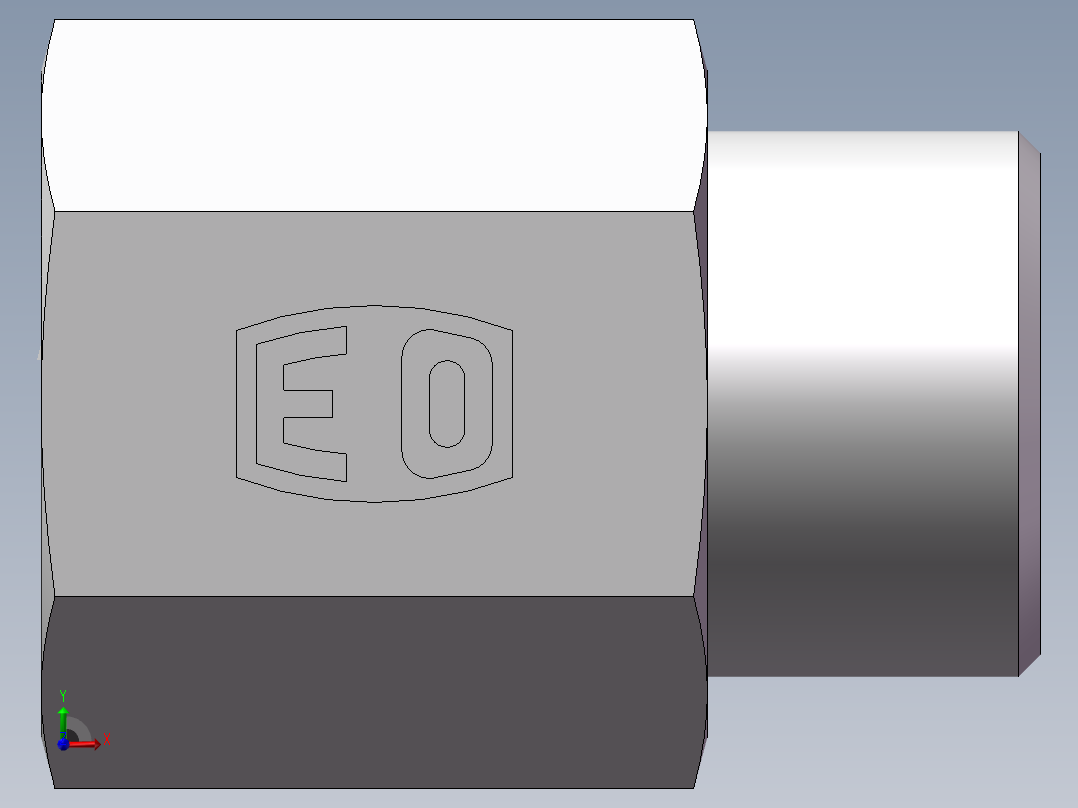 直通内螺纹接头、5CM-18-16前视图